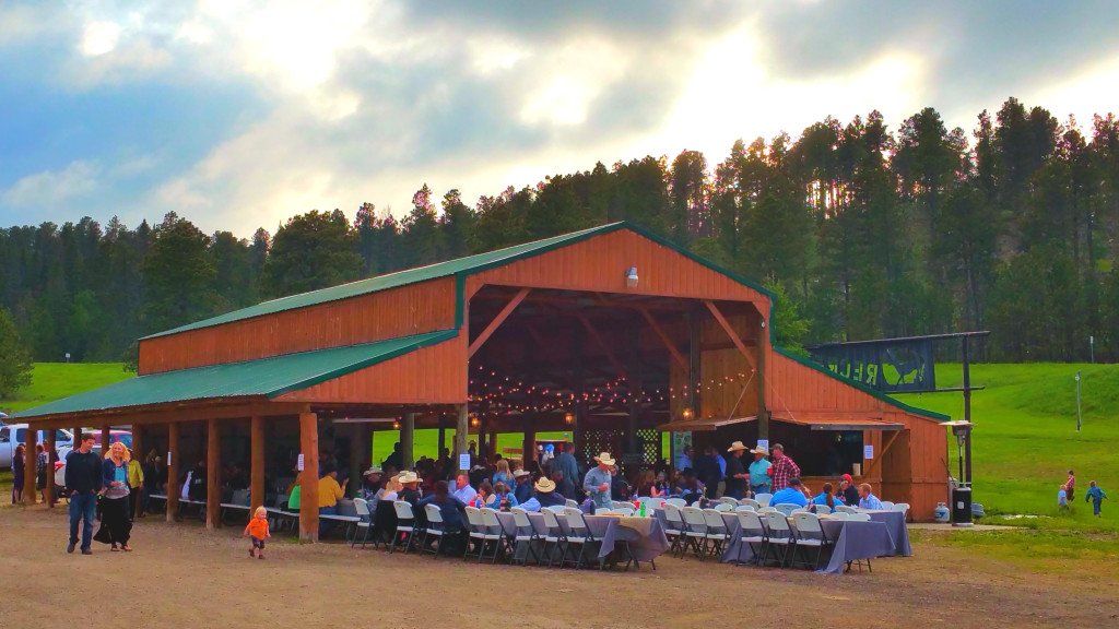Open pavilion with enjoying guests