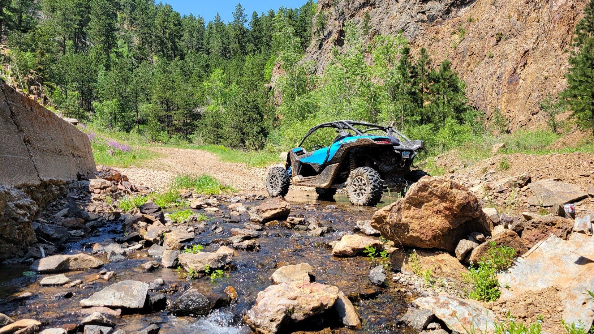 UTV in a mountain trail