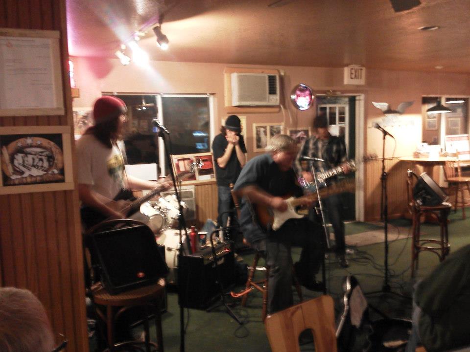 Band performing in a bar