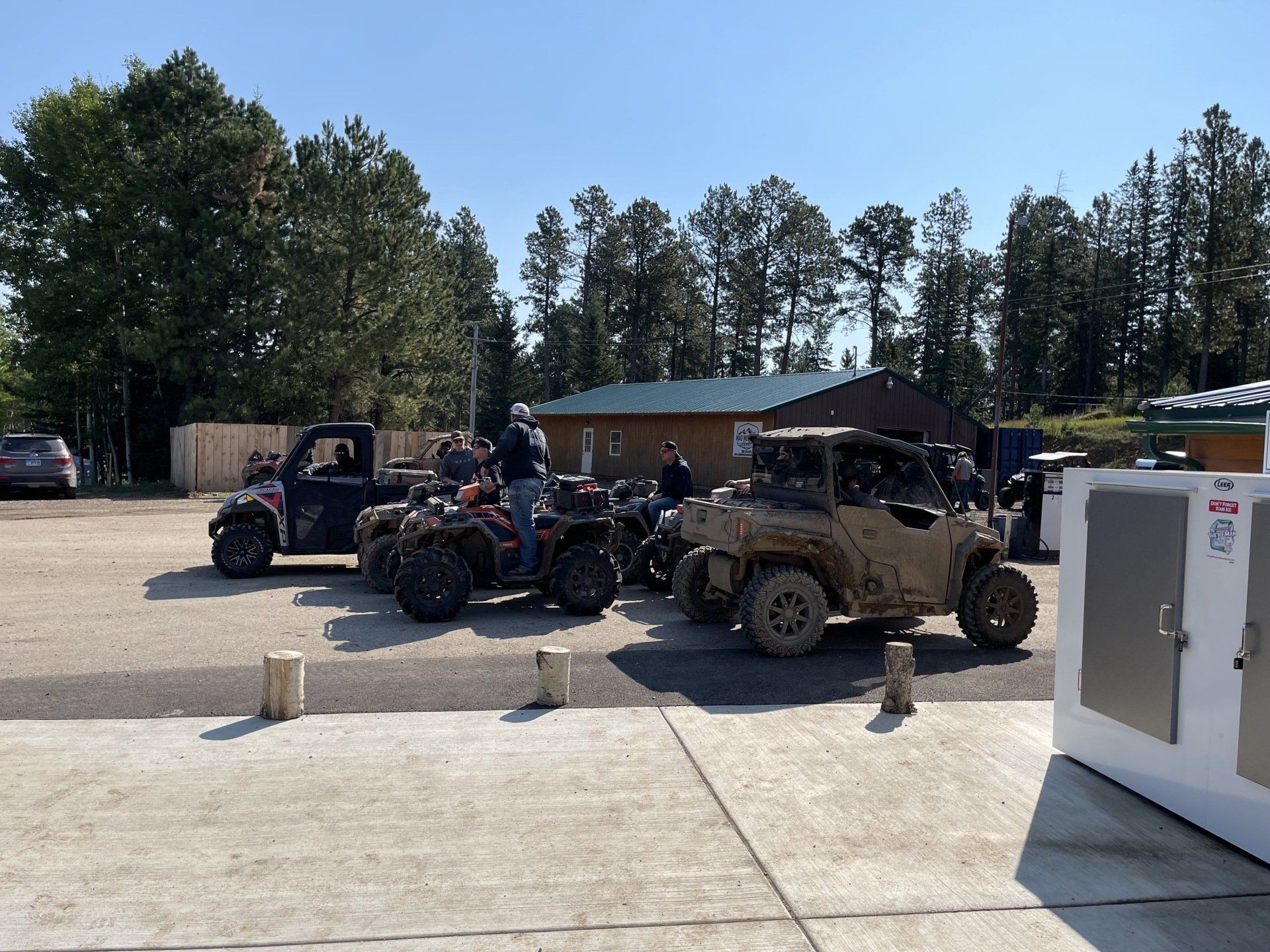 UTV trailing a dirt road
