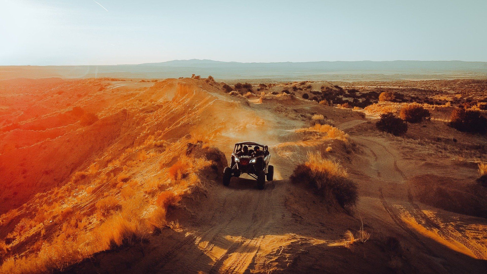 UTV on a desert trail