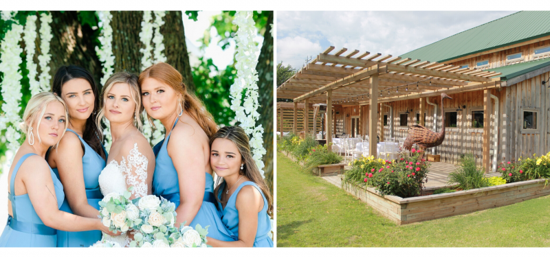 vineyard wedding venue collage