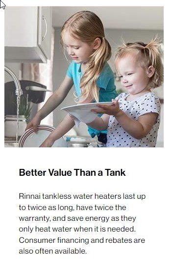 Rinai Tankless Water Heaters | Guntersvill, AL and Huntsville, AL