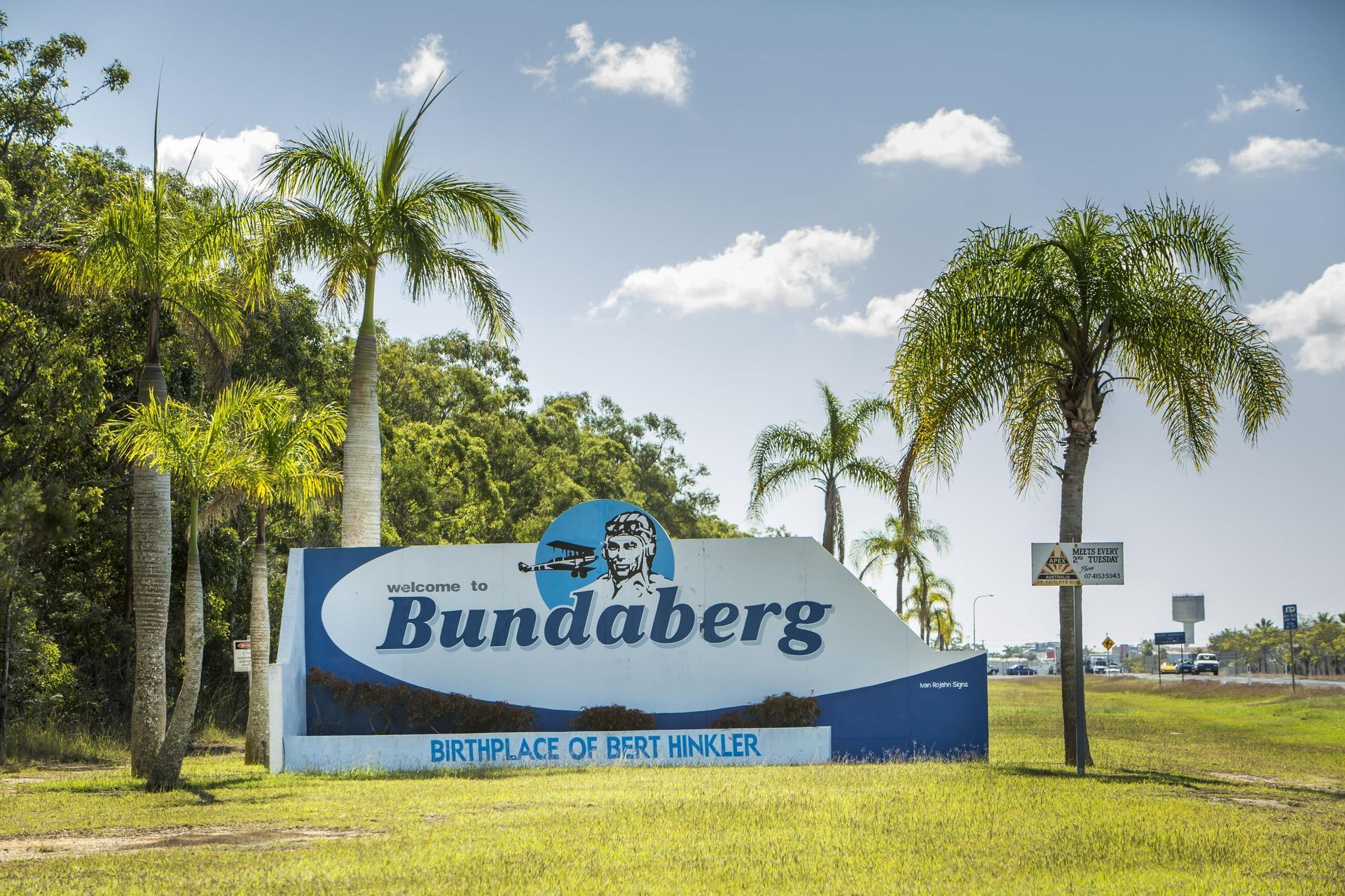 Sign for Bundaberg is Surrounded by Palm Trees — Classic Design & Print in Bundaberg, QLD