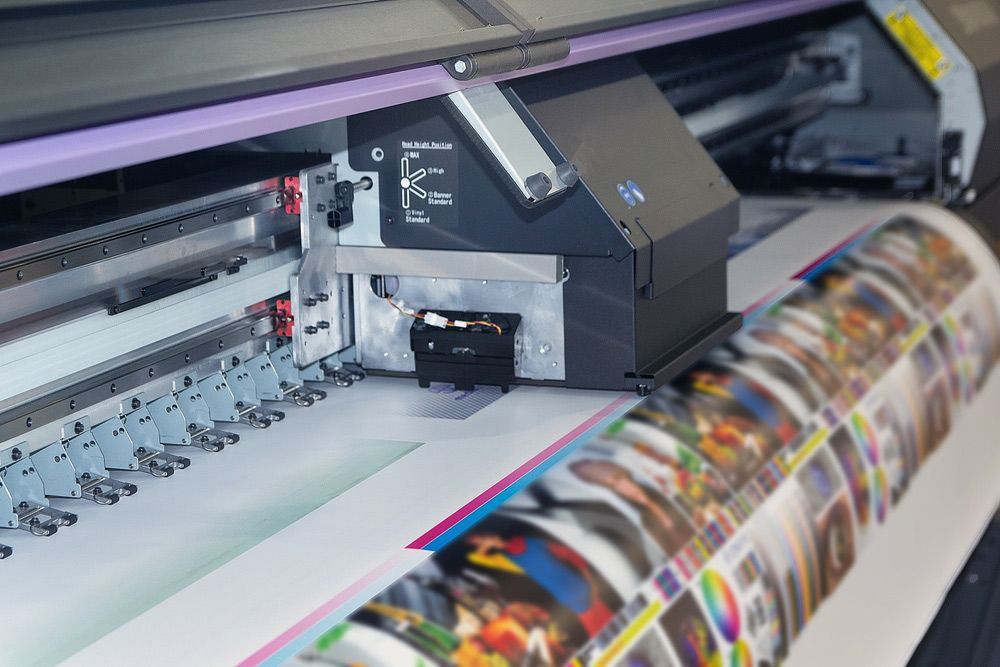 Large Roll of Paper is Being Printed on a Large Printer — Classic Design & Print in Svensson Heights, QLD