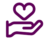 a purple megaphone with a sound wave coming out of it .