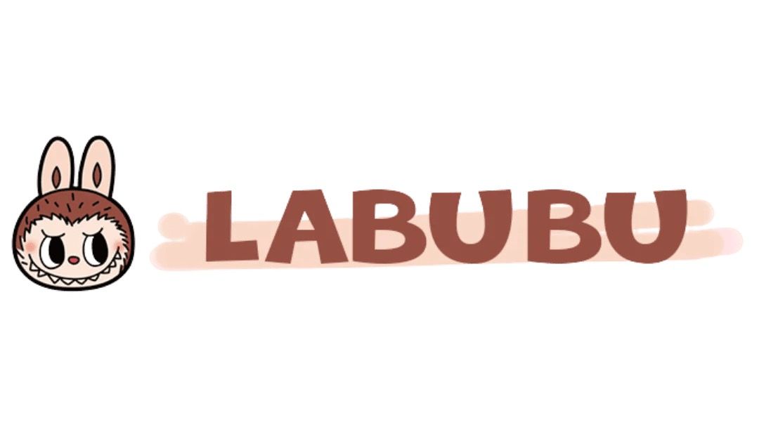 Labubu cartoon face and text 