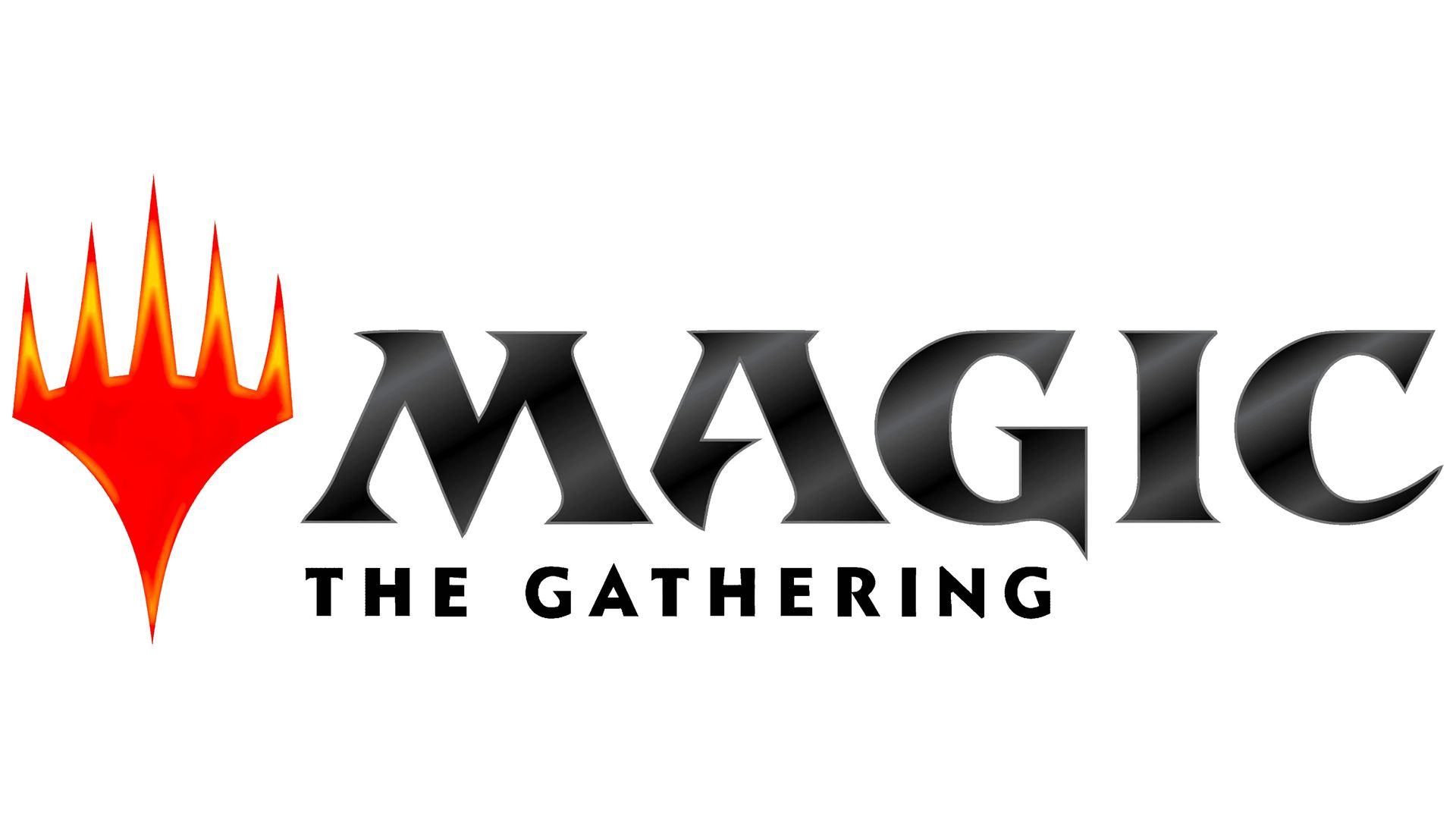 Magic: The Gathering logo: red and gold stylized flame above the word 
