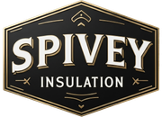 Spivey Insulation logo in black and gold with vintage-style lettering and hexagonal border
