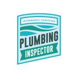 The plumbing inspector logo is a certified plumbing inspector.
