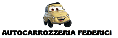 Logo raffigurante un'auto dei cartoni animati con la scritta 