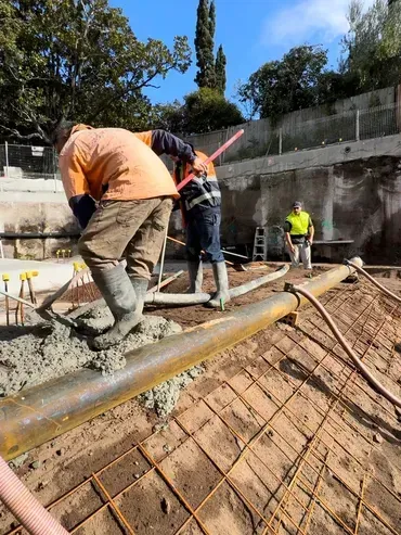 Commercial concrete pumping
