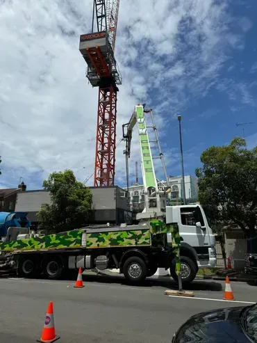 36-metre boom pump wet hire