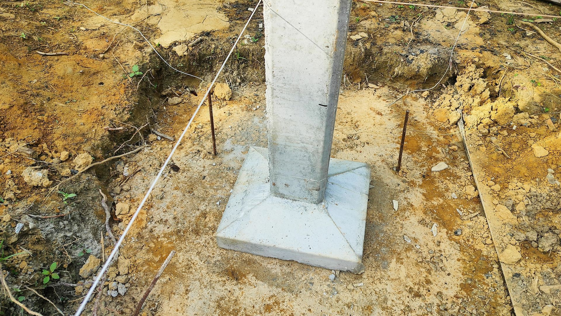 Footing concrete pumping