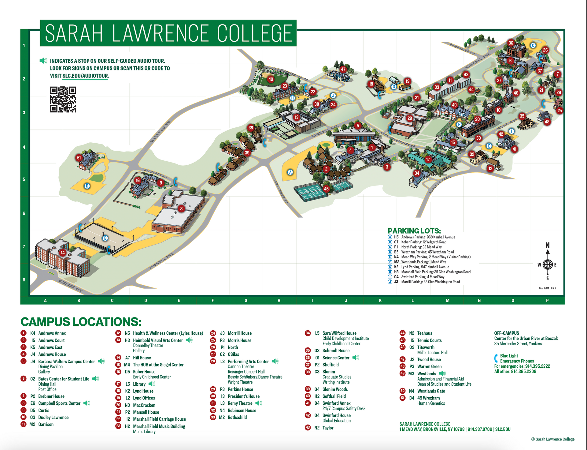 Sarah Lawrence Dining Map