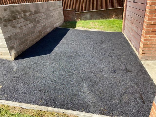 Close-up of a finished tarmac driveway in Brinsworth