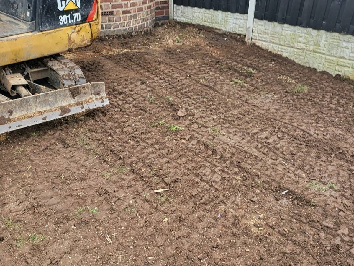 Driveways Rotherham close up of ground preparation for a concrete driveway in Whiston Rotherham