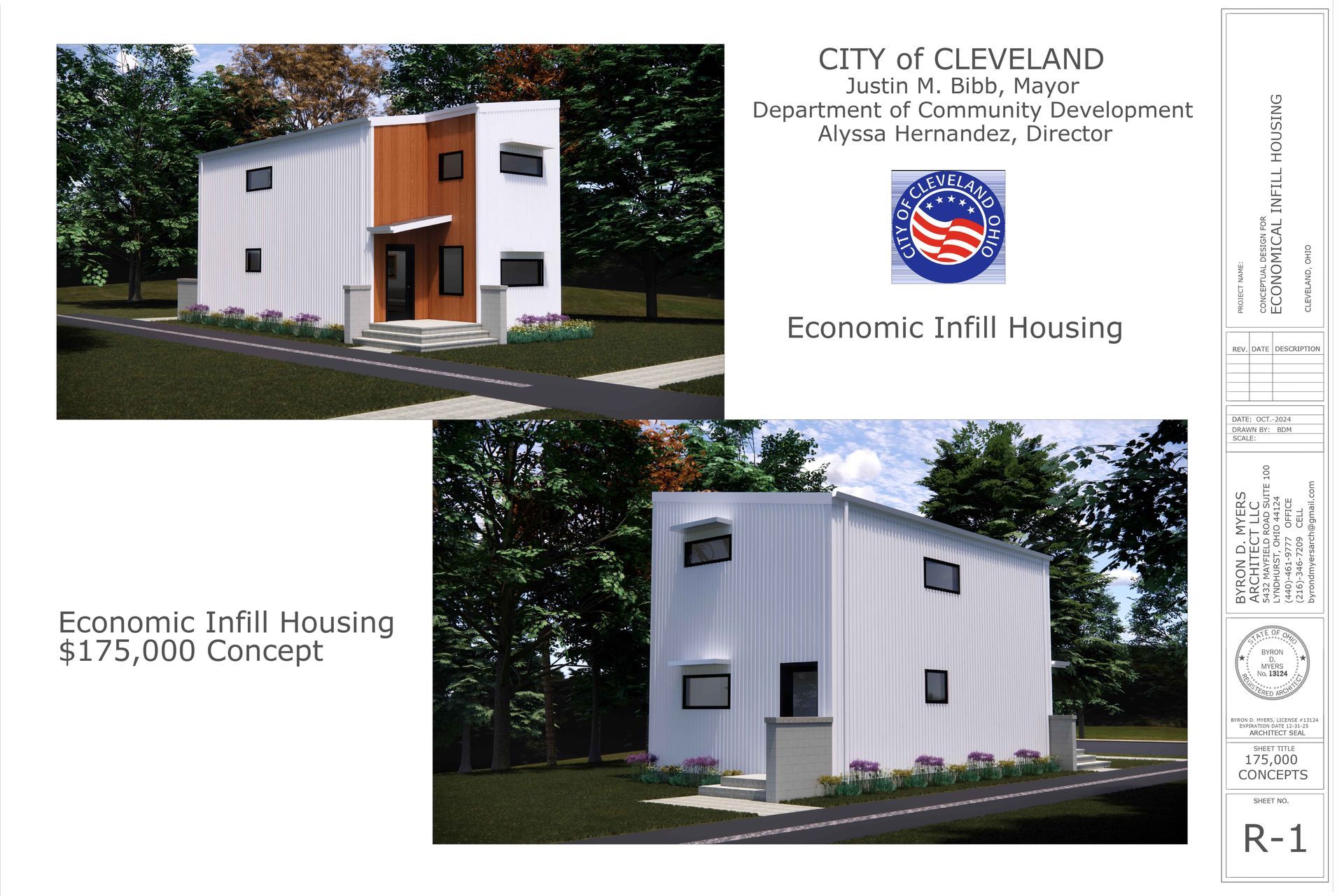 A drawing of a house with the words economic drill housing on it
