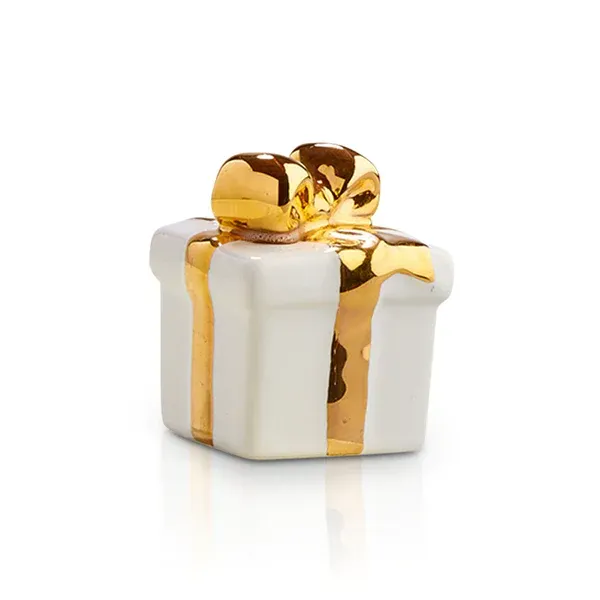 Nora Fleming Mini, Present (White Gift)