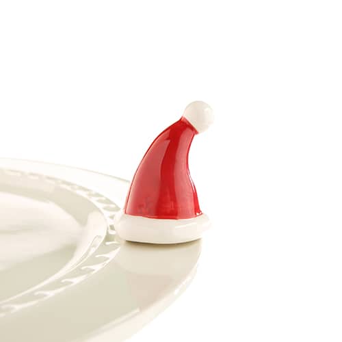 Nora Fleming Mini, Christmas - Santa Hat (Santa Stops Here)