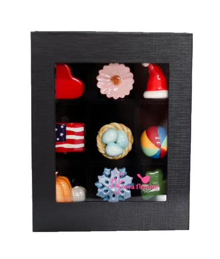 9 pc Black, eepsake Box, M4, Nora Fleming Minis, www.mercyhospitalgiftshop.com