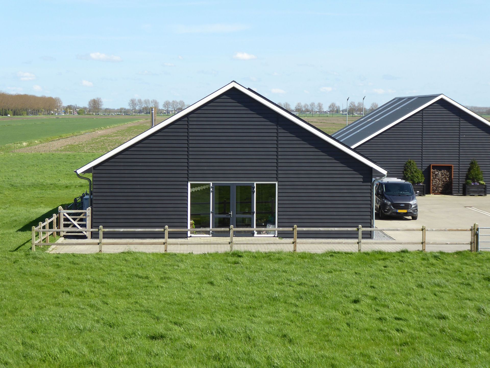 New steel-sided barn and shop building