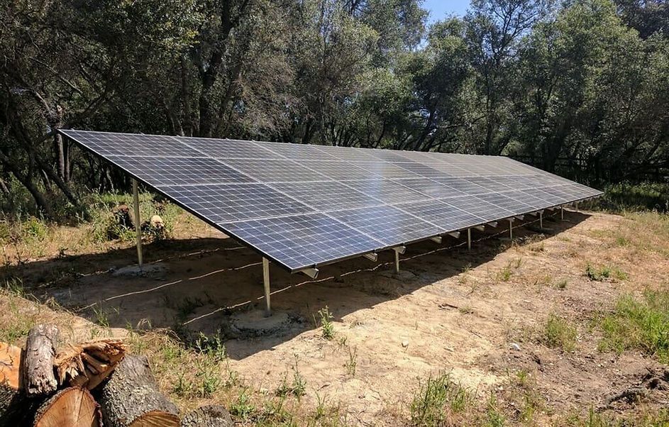 Ground mount solar panels
