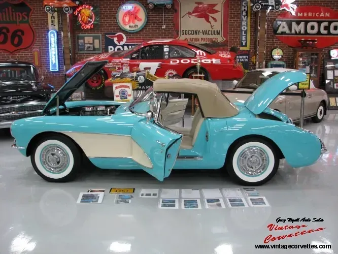 1957 Corvette Cascade Green Beige Interior 245hp “Sold “