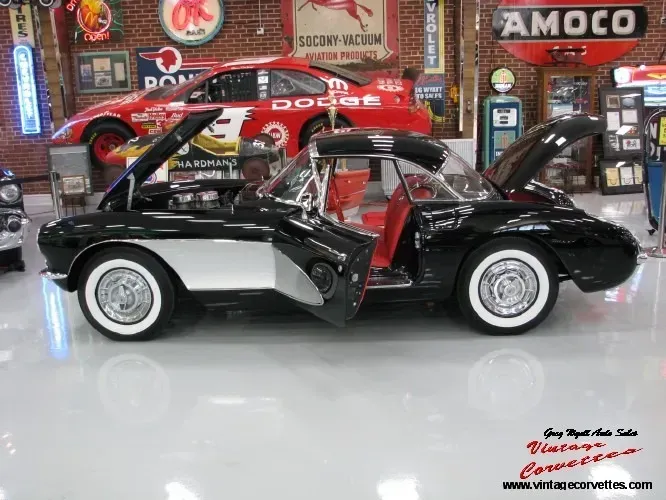 1957 Corvette Onyx Black Red Interior 270hp 4 Speed “Sold “