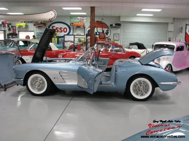 1958 Corvette Duntov  Silver Blue 245hp 4 Speed &ldquo;Sold &ldquo;