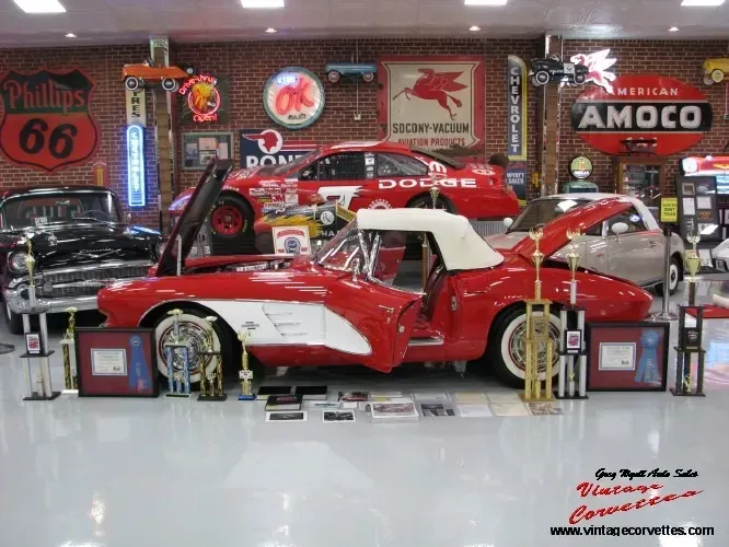 1961 Corvette Roman Red 230hp Automatic top Flight “Sold “