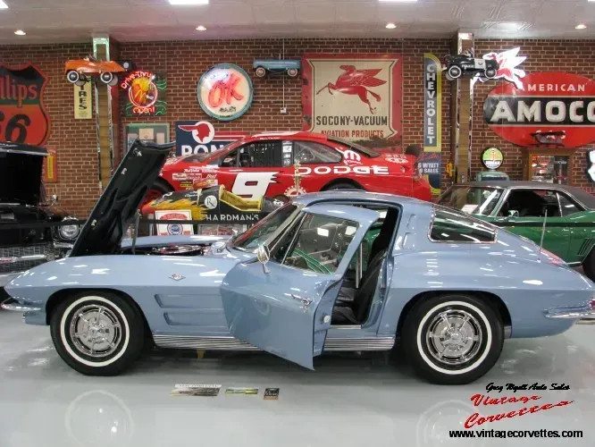1963 Corvette Coupe Silver Blue 300hp Automatic “Sold”