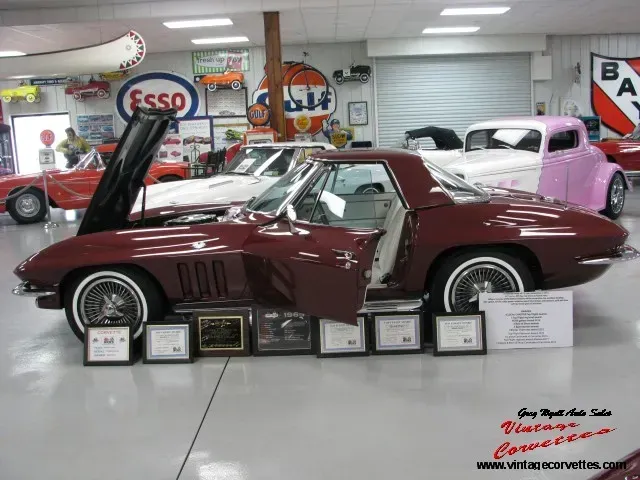 1965 Corvette Convt ,Milano Maroon 350hp Top Flight ” Sold “
