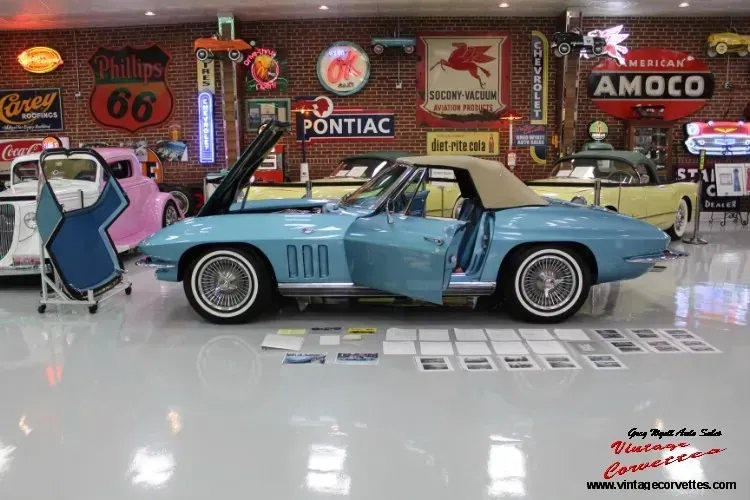 1966 Corvette Convt Nassau Blue Bright Blue interior Both Tops “Sold “