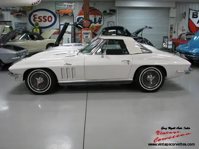 1966 Corvette Convt Ermine White , 390hp Factory Air , 4 Speed “Sold “