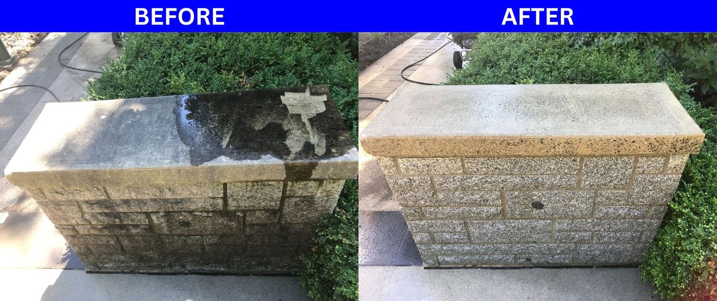 before and after of exterior hardscaping