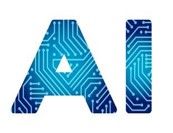 The letter A and I are made of a circuit board and has a triangle in the middle.