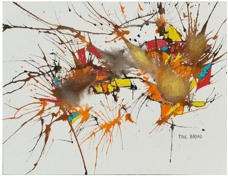 A colorful painting with the name paul on the bottom