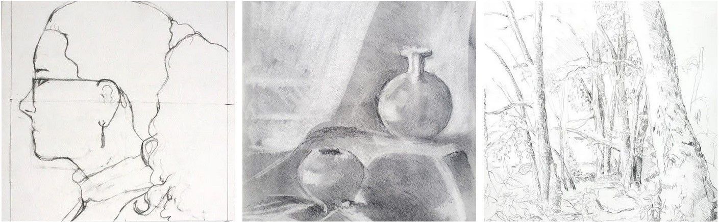 A black and white drawings