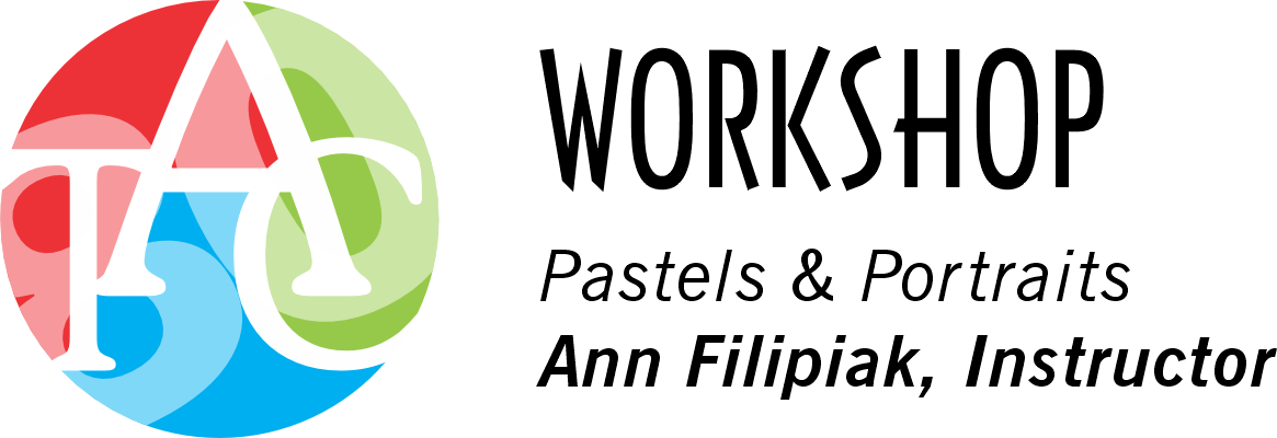 A logo for a workshop for pastels and portraits