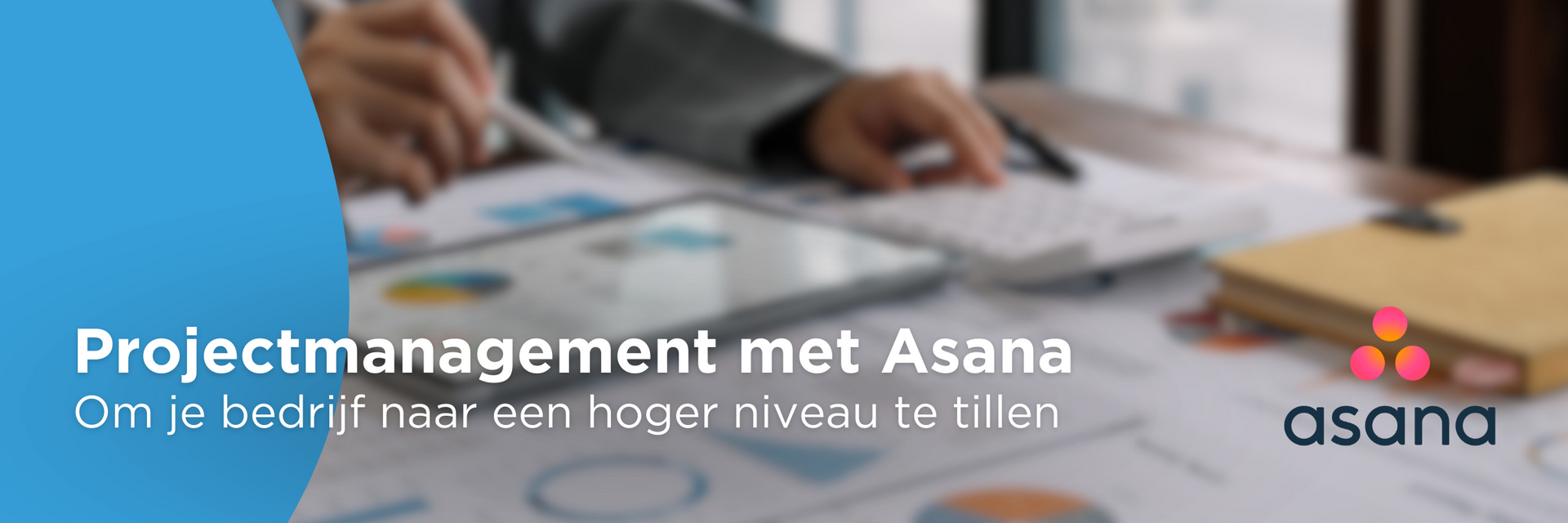 Een poster voor projectmanagement met asana in een vreemde taal