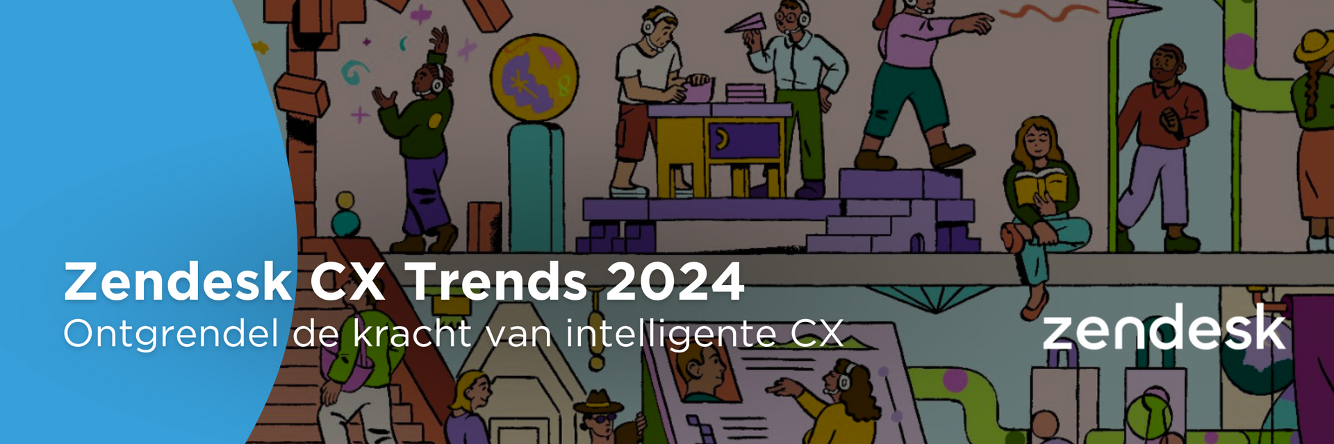 Een poster voor zendesk cx trends 2024