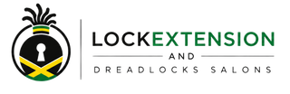 LockExtension and Dreadlocks Salons logo with pineapple icon in black, green, yellow, and white