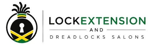 LockExtension and Dreadlocks Salons logo with pineapple icon in black, green, yellow, and white