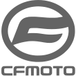 CFMOTO logo in gray with stylized circular emblem and brand name underneath
