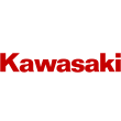 Red Kawasaki logo text on a white background