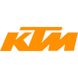 Orange KTM logo on a white background