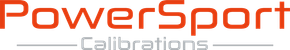 PowerSport Calibrations logo in orange and gray text on a white background