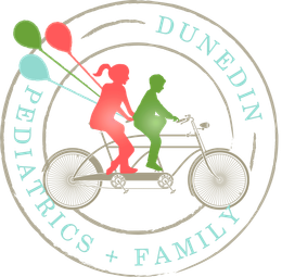 A logo for dunedin pediatrics and family