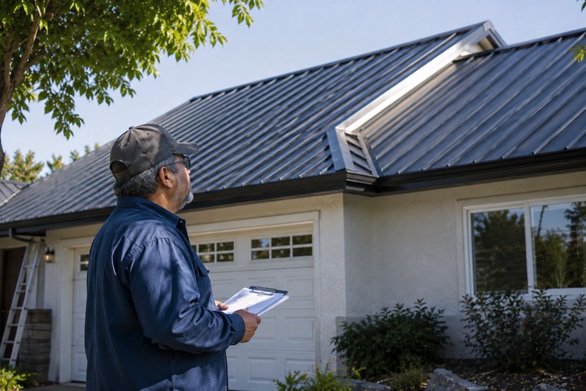 Energy-efficient metal roofing helping reduce heat on a home in Los Banos